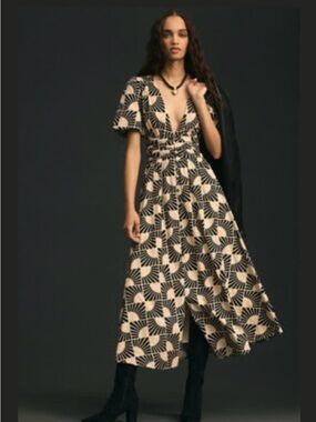 Anthropologie THE KATERINA BUTTON-FRONT DRESS